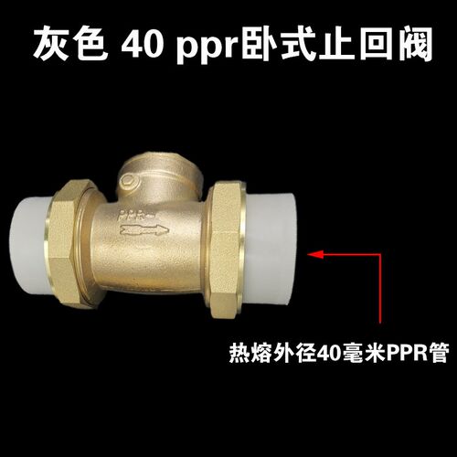 PPR全铜卧式止回阀20 25 3 40 50 63止逆阀单向阀 水泵活接阀门