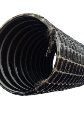 黑色高强度纤维白色编织钢丝加强柔软平滑耐磨排烟吸尘蛇皮管热卖