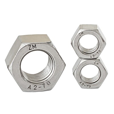GB6175 正宗304/316不锈钢六角厚螺母 厚螺帽M8M10M12M14M16M20