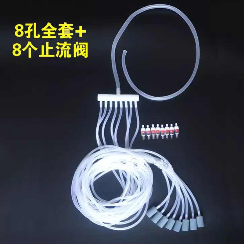 鱼缸氧机沙头气泡石氧气泵气排分流器氧皮管冲氧泵配件全套装