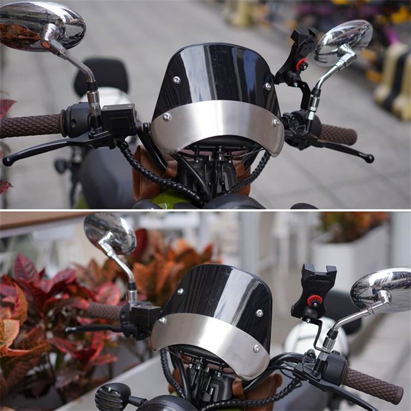 改装复古小牛仪表前挡风UQI+U+B仪表导流罩装饰配件电动车风挡板