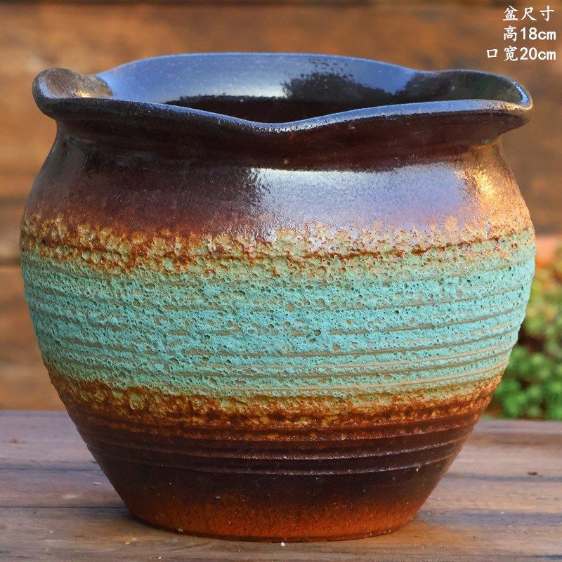 手工复古大口多肉花盆粗陶透气陶罐陶瓷紫砂花盆绿萝绣球兰花盆,搬运/仓储/物流设备,机械式停车设备（立体停车库）,淘宝优惠券,粉丝福利购,淘宝优惠卷