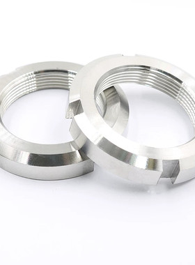 304 316L GB812不锈钢细牙开槽锁紧圆螺母四槽螺母国标非标圆螺帽