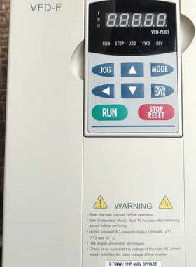 台达变频器0.75KW，VFD007F43A，实物拍摄成色如