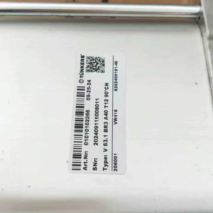 全新德国TUNKERS气缸，型号V63.1 BR3 A40