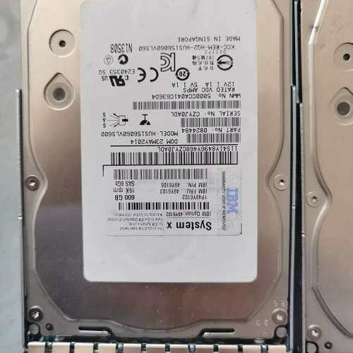 IBM 49Y6103 600G 15K SAS 3.5寸