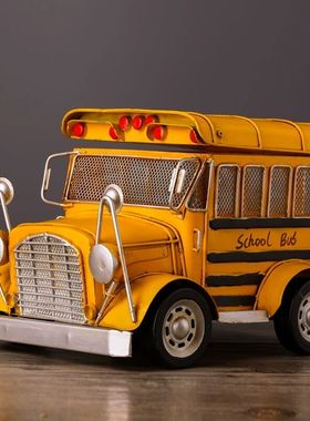 怀旧老式巴士校车模型