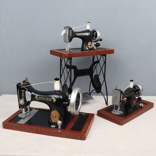 复古7080年代老物件老式缝纫机模型摆件服装店橱窗陈列装饰工艺品