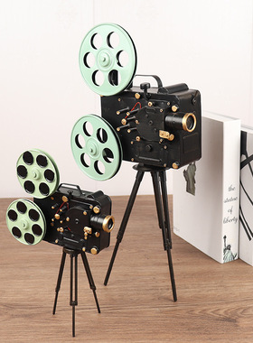 复古怀旧店铺橱窗陈列老式放映机