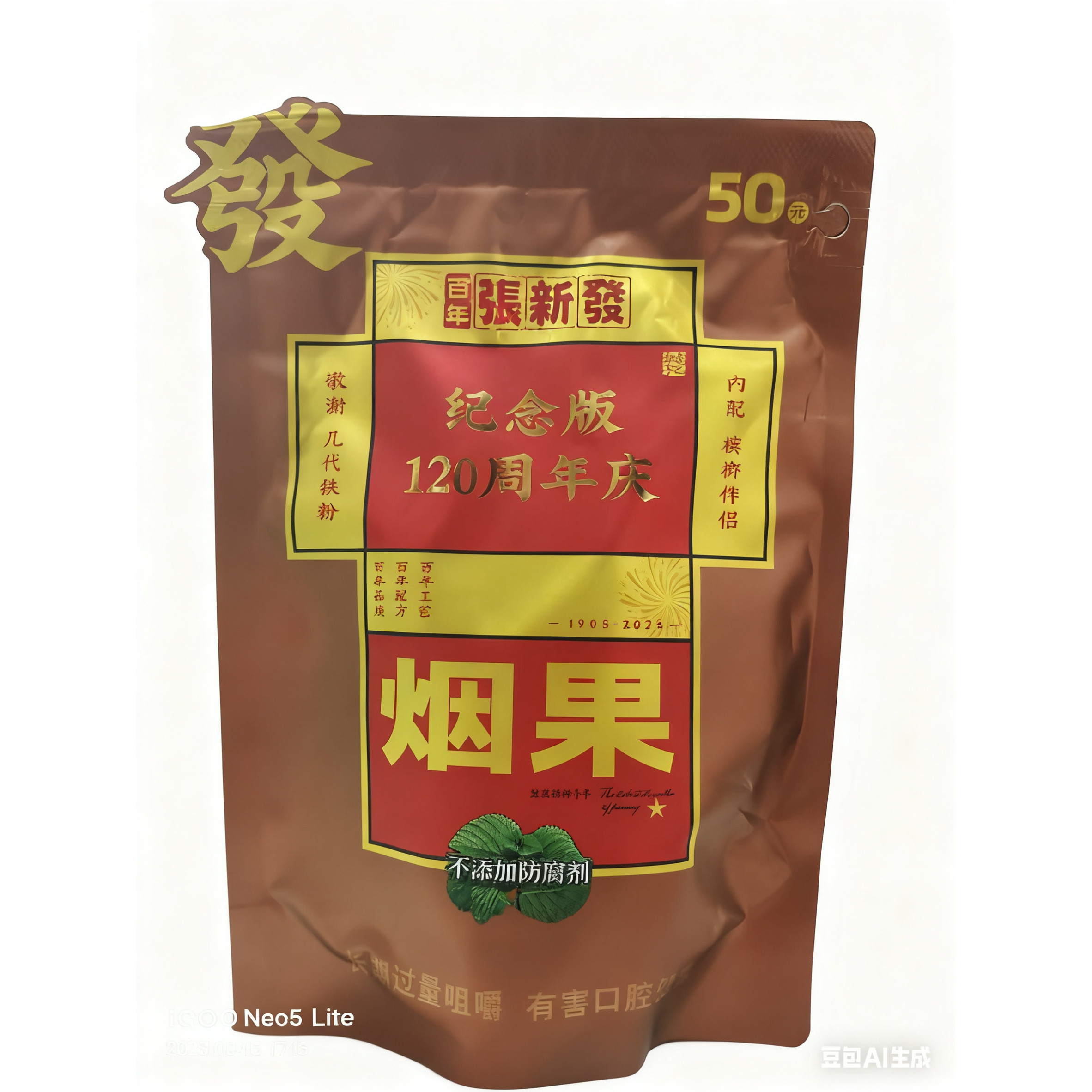 湖南湘潭槟榔张新发劲道烟果50元120周年纪念款原包（含桂子油）