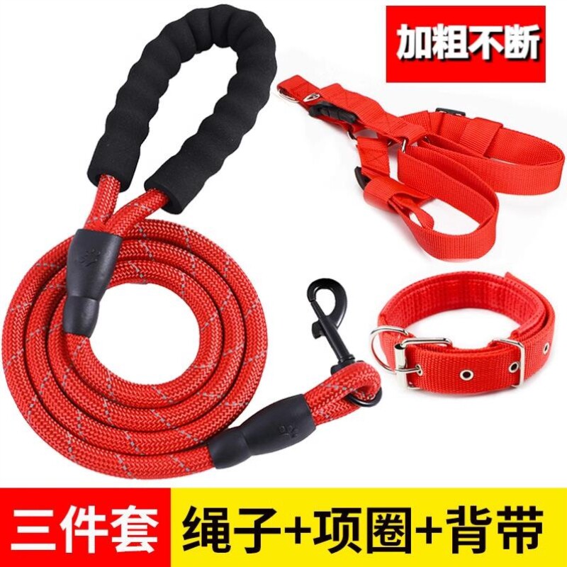 栓狗绳子防挣脱加长狗狗牵引绳狗绳子遛狗泰迪金毛宠物大型犬