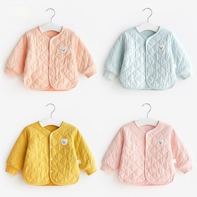 女宝宝超好看小外套婴儿外套秋冬薄棉夹棉宝宝棉衣男童棉袄女童棉