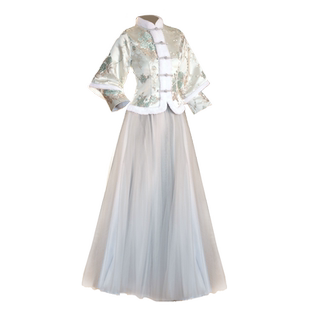 新中式伴娘服2025新款姐妹裙礼服小众高级感旗袍显瘦长袖伴娘团女