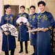 唐装 兄弟团结婚礼服2025新款 男士 伴郎服中式 大码 中国风长袍伴郎服