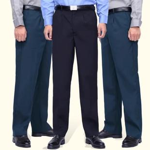 通勤裤女西裤冬季加绒保暖藏青色直筒垂感铁路银行工作职业制服