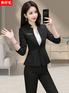 春秋高端职业装西装套装女时尚气质工作服小个子面试正装西服外套
