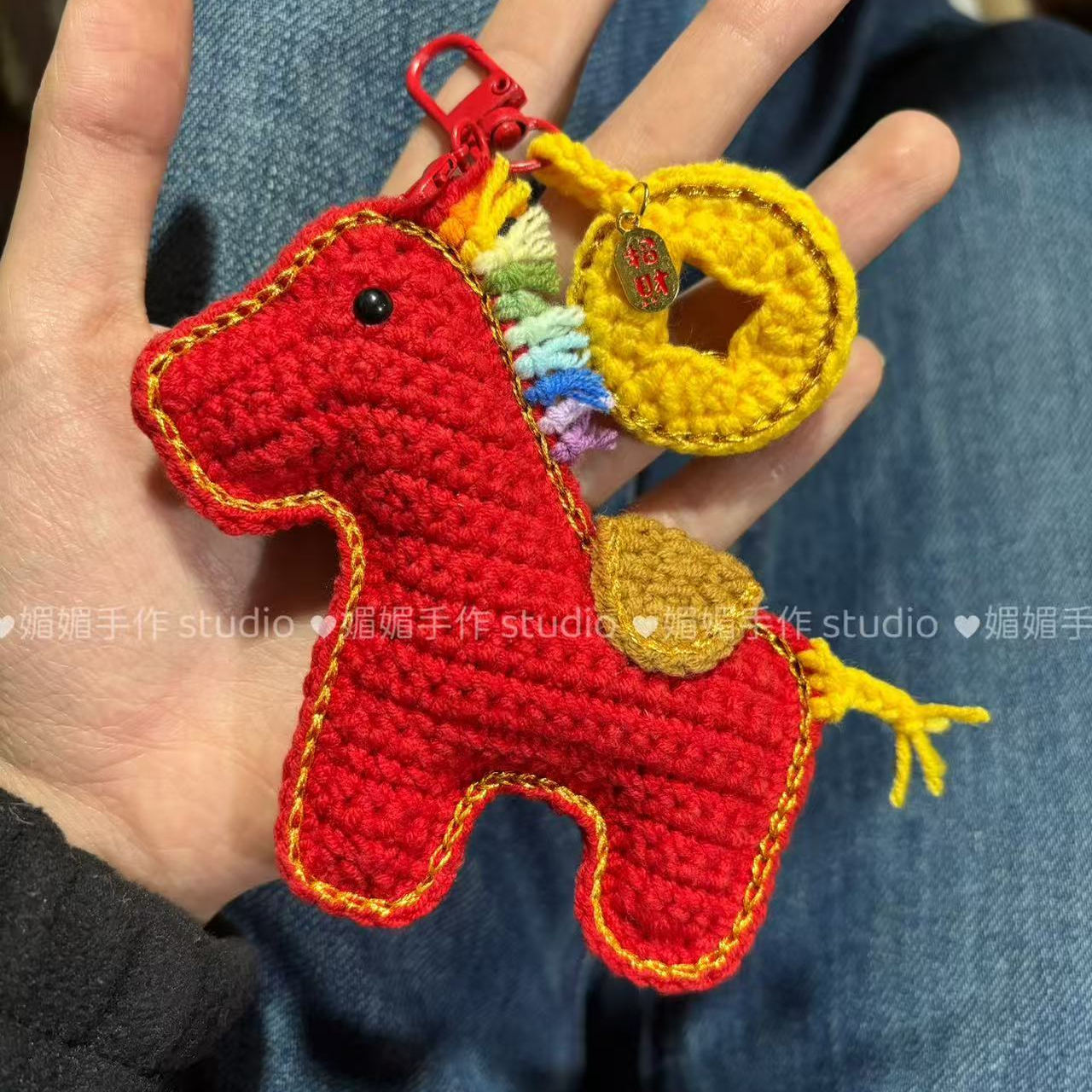 手工钩织马上有钱本命年材料包