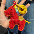 手工钩织马上有钱本命年小马毛线材料包钥匙扣包包挂饰精美礼物