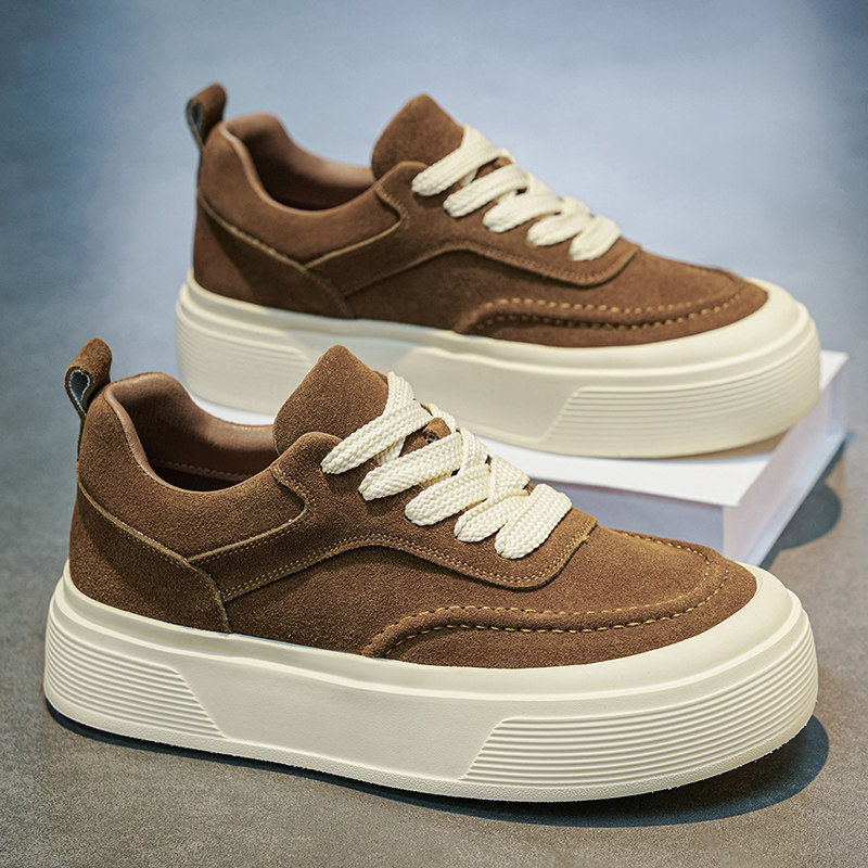 2026年新款男鞋子春季男士低帮厚底运动小众鞋港风休闲学生板鞋