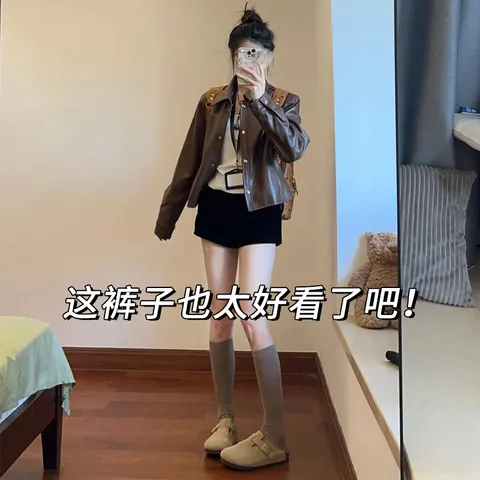 女西装显瘦显瘦短裤a字春秋辣妹潮黑色2025热裤高腰新款外穿高腰
