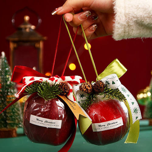 圣诞节苹果包装袋手提平安夜苹果创意礼盒平安果包装盒子礼品袋子