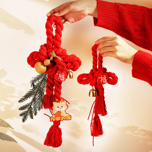 2025蛇年新年万字结挂件中国结福字挂饰客厅饰品乔迁之喜氛围装饰
