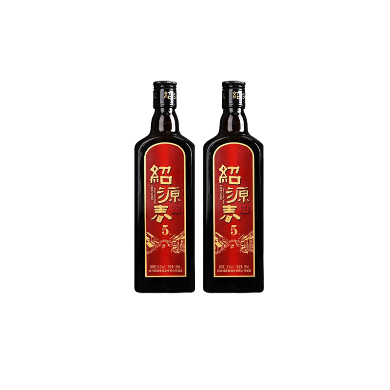 久加久 紹源春精釀黃酒5年 紹興正宗黃酒手工冬釀500mL*2瓶
