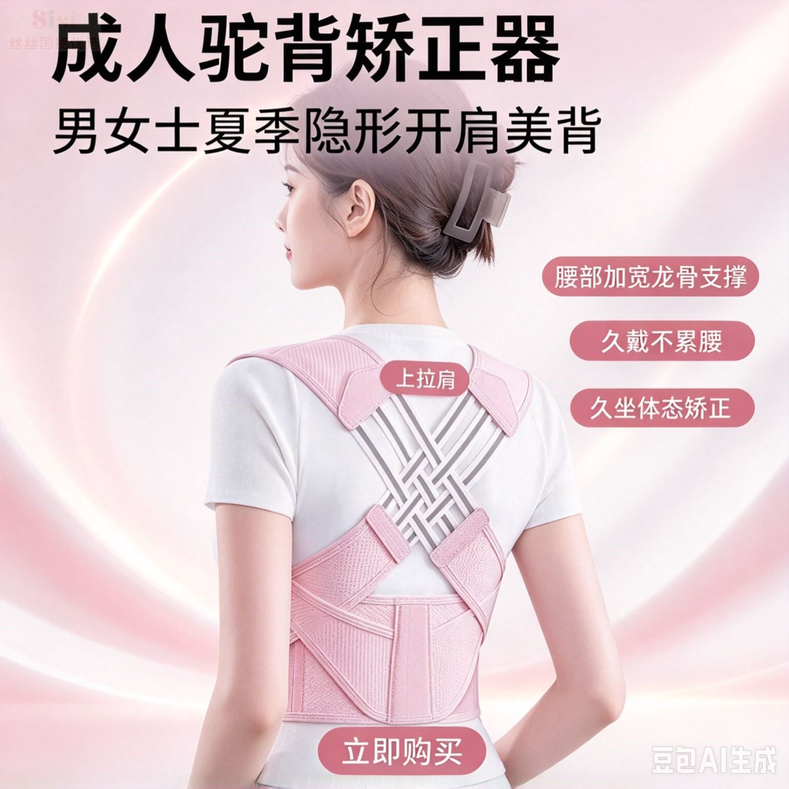 矫姿带成人男女通用矫正驼背护脊坐姿矫正器学生防脊柱侧弯青少年