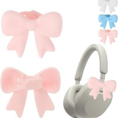 跨境TK可爱精美潮Silicone Earphone Accessories蝴蝶结耳机配件