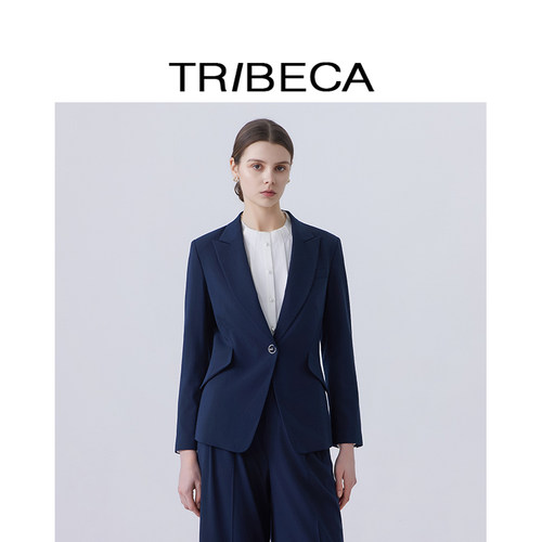翠贝卡通勤长袖西服外套