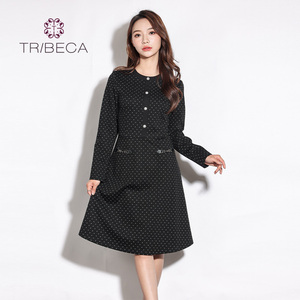 TRIBECA翠贝卡商场同款秋季女时尚收腰显瘦连衣裙