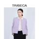翠贝卡2024秋新款 商场同款 紫色复古法式 TRIBECA 短款 小香风外套