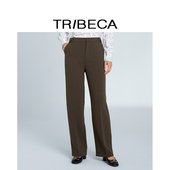 翠贝卡2025秋新款 长裤 商场同款 纯色直筒气质显瘦女职业西装