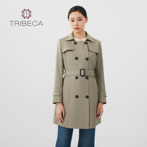 TRIBECA翠贝卡中长款风衣修身