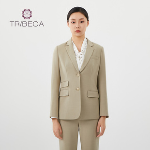 TRIBECA翠贝卡秋新款 休闲通勤双扣西服外套 商场同款