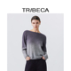 商场同款 韩版 渐变简约长袖 TRIBECA翠贝卡2025秋新款 针织衫 女