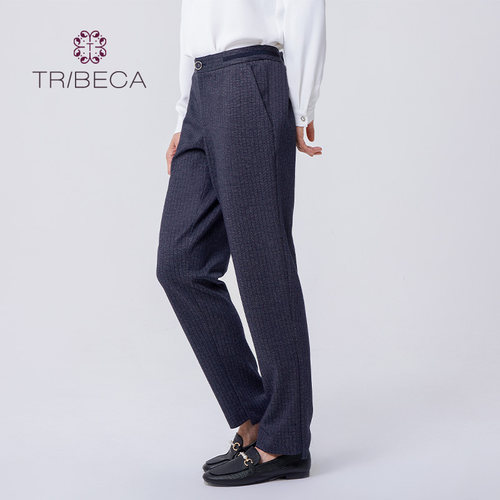 TRIBECA/翠贝卡通勤条纹长裤