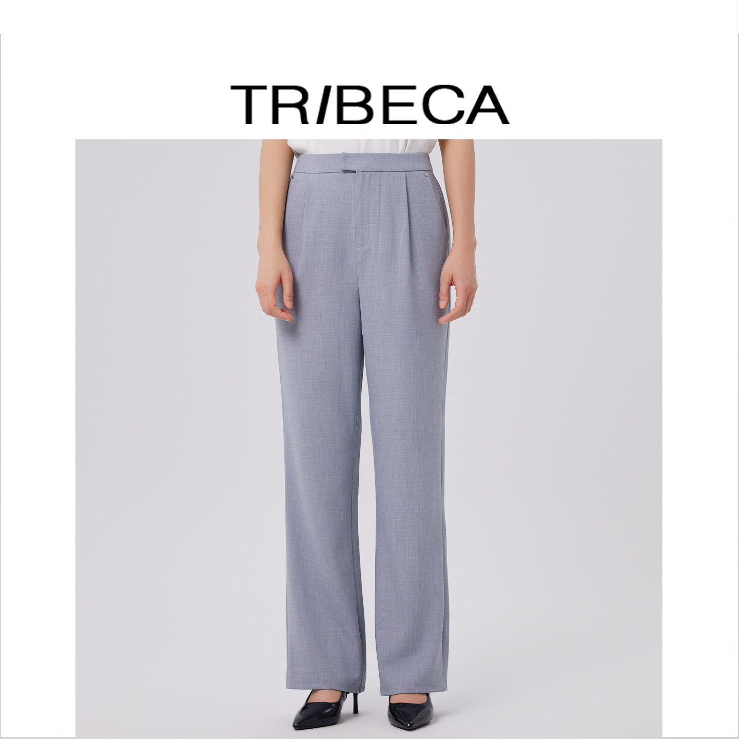 TRIBECA翠贝卡2026春新款商场同款通勤风直筒西装裤女高腰职业装