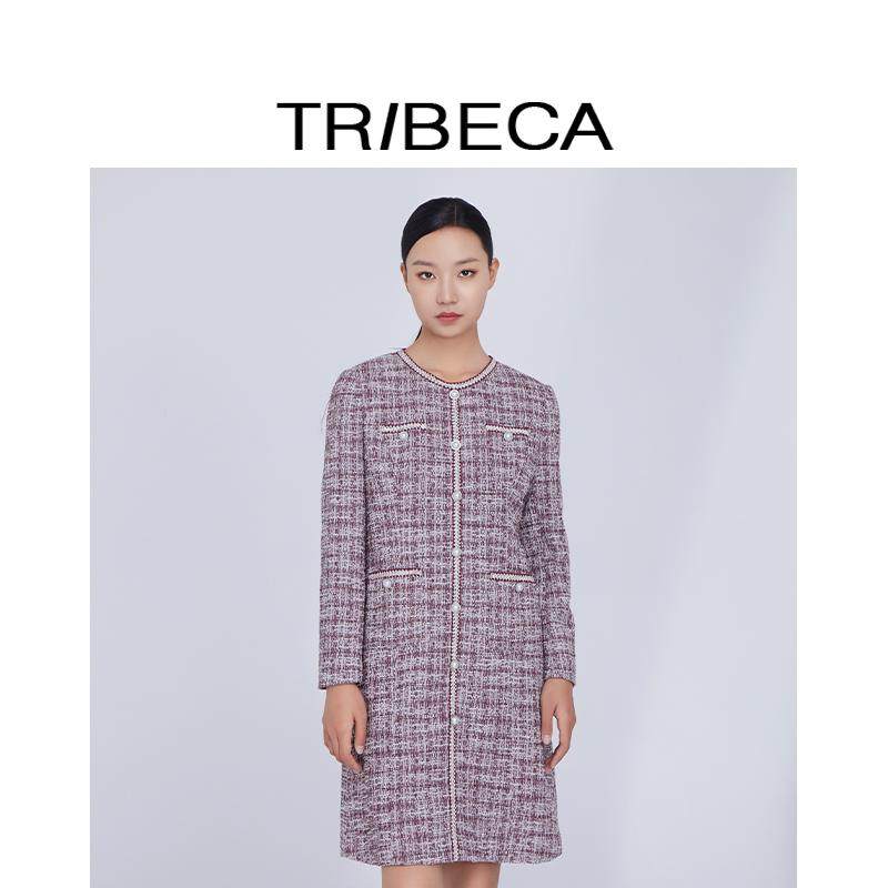 TRIBECA翠贝卡2024秋冬商场同款法式显瘦小香风百搭气质连衣裙女