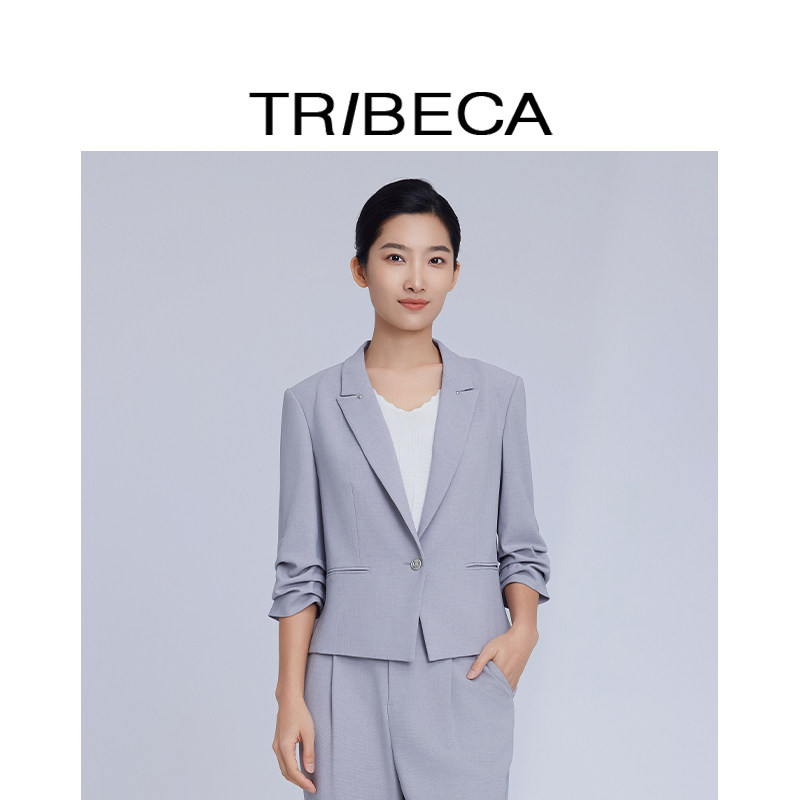 翠贝卡2025年春季通勤西服外套