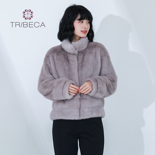 保暖毛绒水貂皮衣 女时尚 TRIBECA翠贝卡T1688S76P205冬季 商场同款