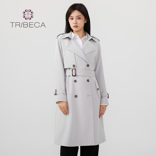 TRIBECA翠贝卡长袖中长款风衣