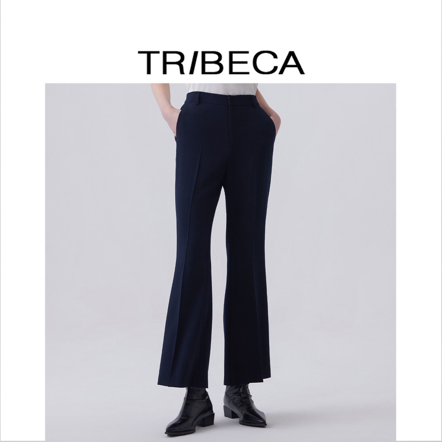 TRIBECA翠贝卡2026春新款商场同款职业微喇西装裤女高腰显瘦通勤