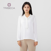 TRIBECA翠贝卡商场同款 衬衫 秋新款 女休闲飘带长袖