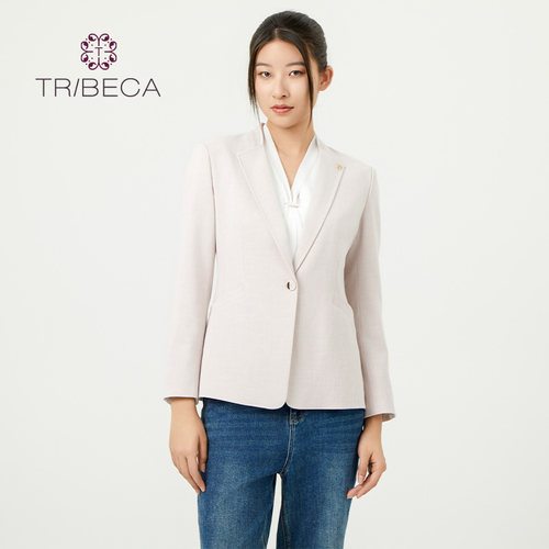 翠贝卡长袖一粒扣小西服