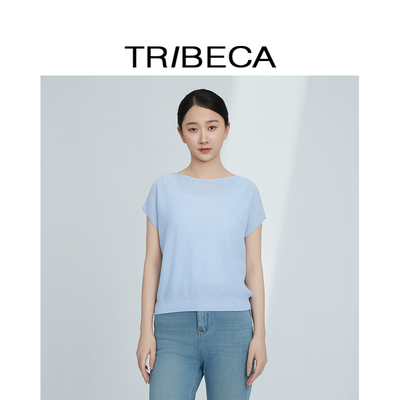 TRIBECA翠贝卡夏半袖休闲针织衫