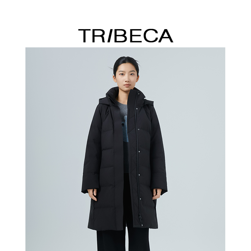 翠贝卡连帽鹅绒羽绒服