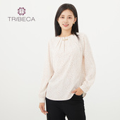TRIBECA翠贝卡商场同款 饰印花衬衫 秋新款 套头金属装
