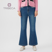 秋新款 女修身 微喇叭裤 TRIBECA翠贝卡商场同款 牛仔裤