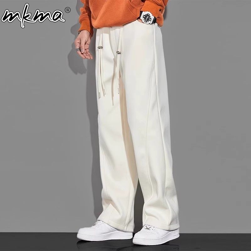 潮牌2025年新款重磅垂感阔腿卫裤男韩版直筒休闲裤宽松百搭运动裤